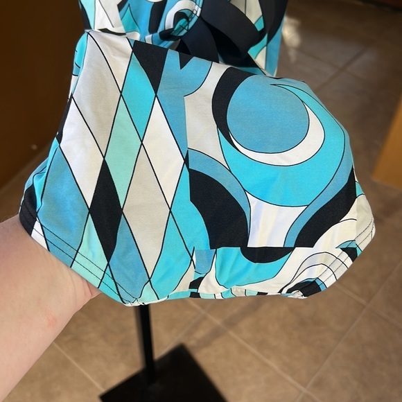 MICHAEL Michael Kors One Piece Summer Blue Cross Back Maillot Swimsuit Size 10 - Picture 11 of 12